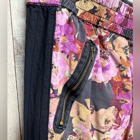 Anthropologie Floral Print Pants - Black and Pink - Picture 5 of 9